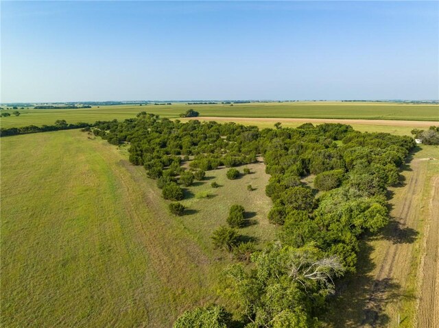 drone / aerial view with a rural view