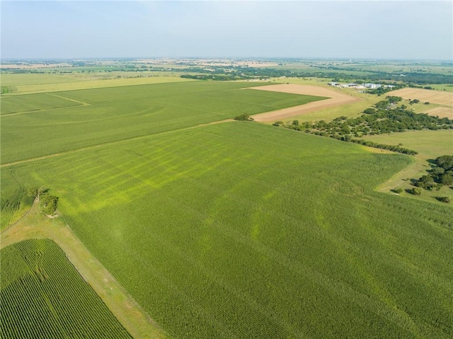 drone / aerial view with a rural view