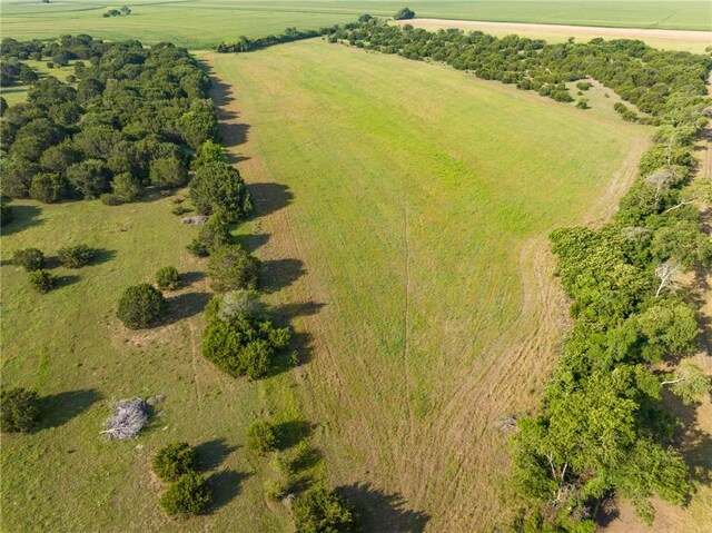 bird's eye view with a rural view