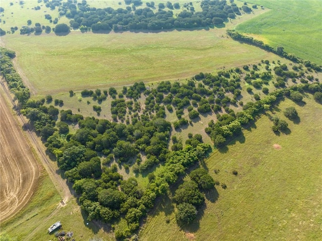 aerial view featuring a rural view