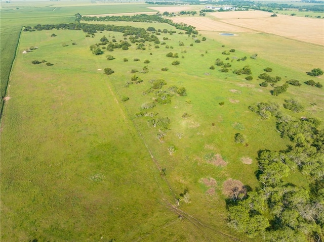 bird's eye view with a rural view