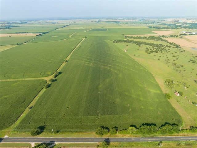 drone / aerial view with a rural view