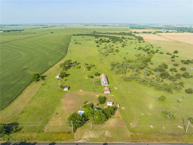 bird's eye view featuring a rural view