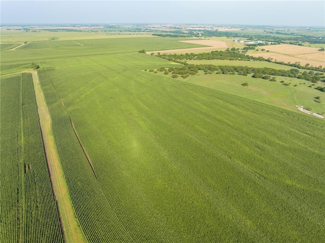 drone / aerial view featuring a rural view