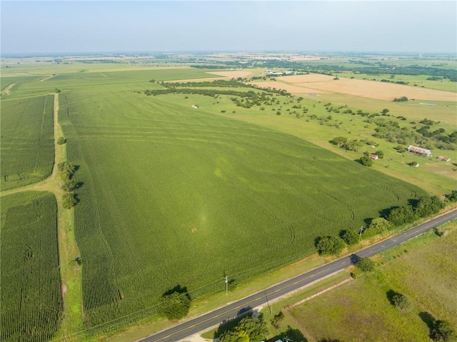 aerial view featuring a rural view