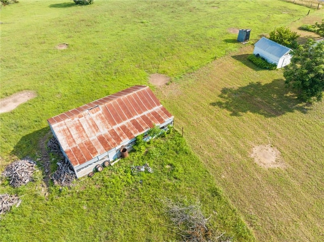 drone / aerial view featuring a rural view