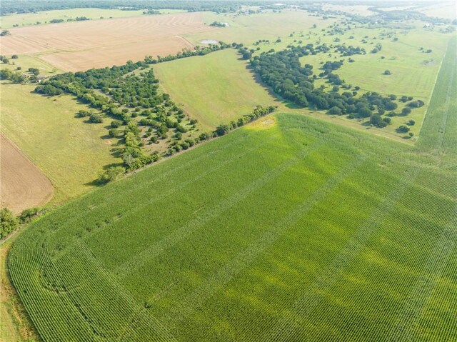 bird's eye view featuring a rural view