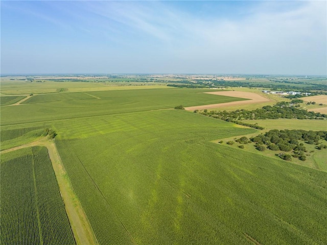 bird's eye view with a rural view