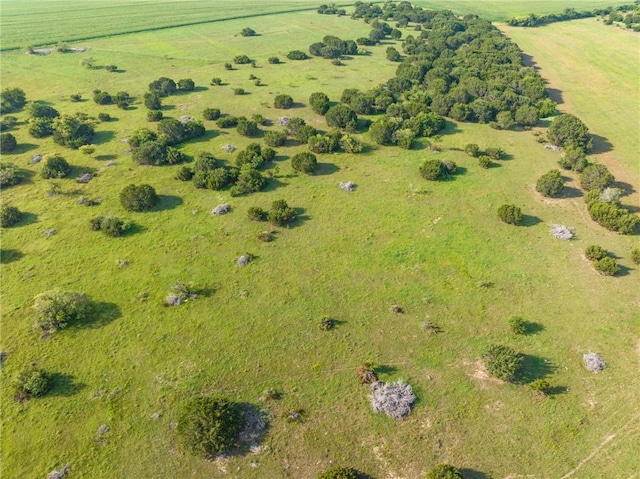 aerial view with a rural view