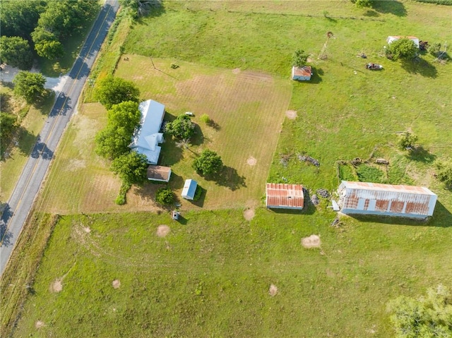 aerial view with a rural view