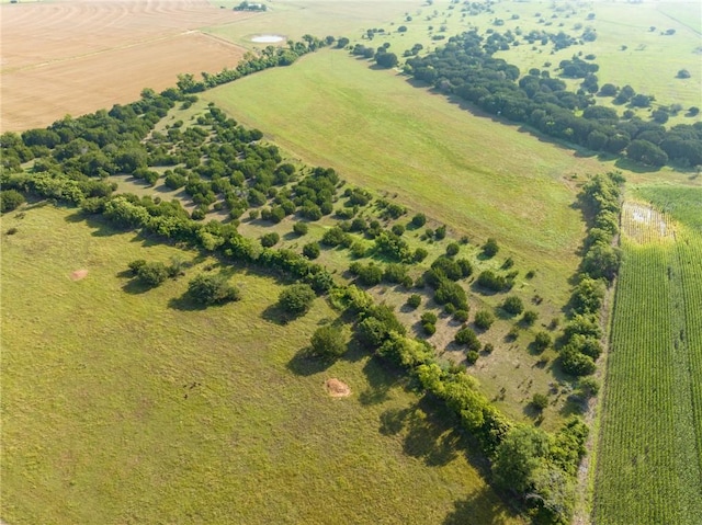 drone / aerial view featuring a rural view