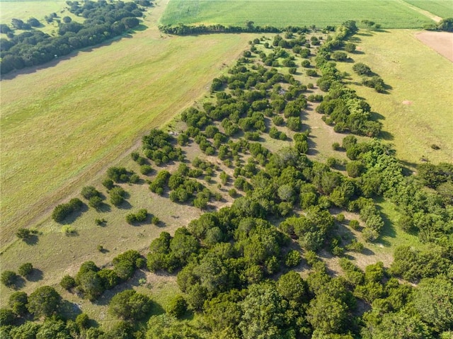 drone / aerial view with a rural view