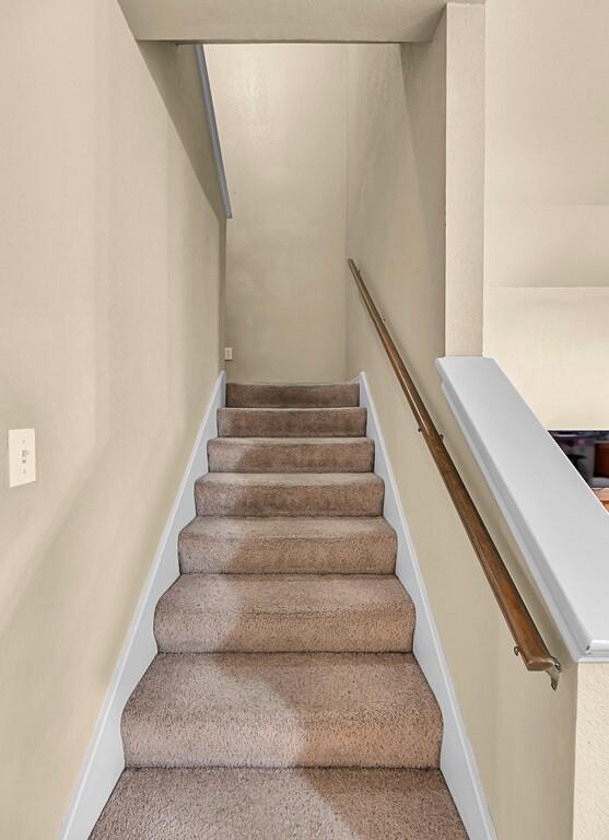 stairs with baseboards