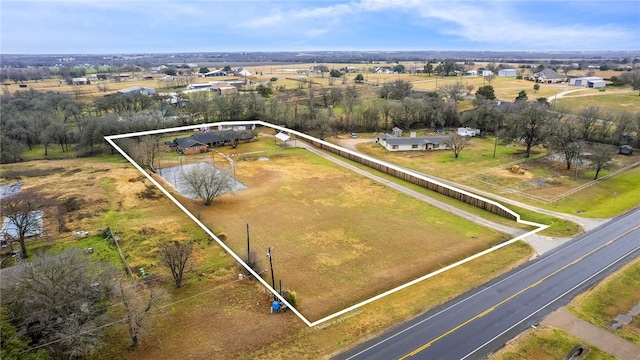 bird's eye view featuring a rural view