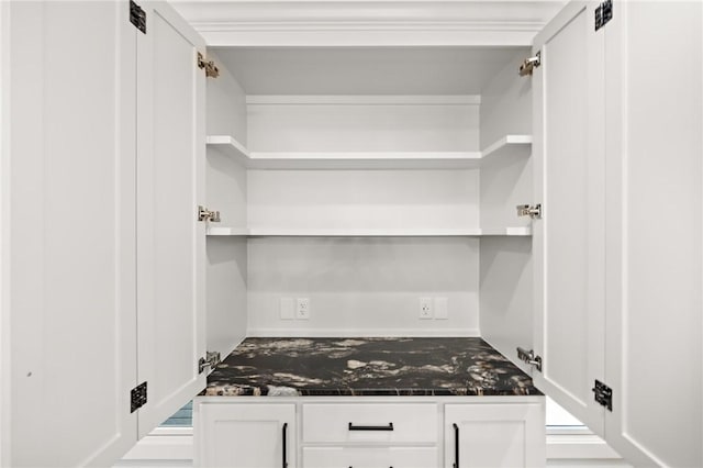 interior space with white cabinetry