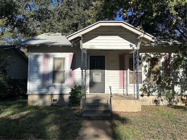 view of bungalow-style home