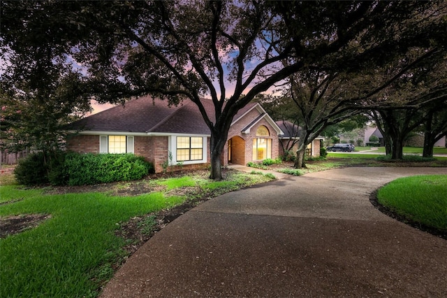 view of single story home