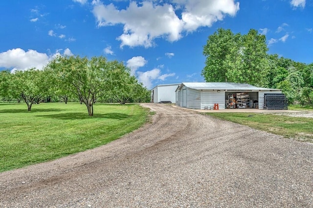 exterior space with a lawn