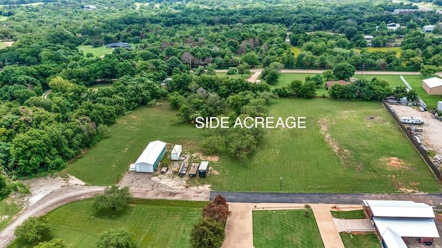 bird's eye view featuring a rural view