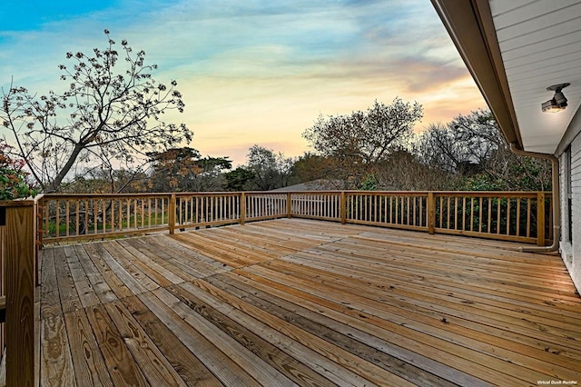 view of deck at dusk