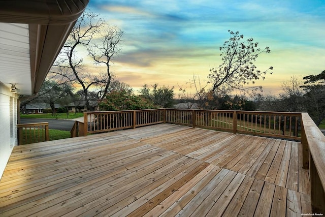 view of deck at dusk