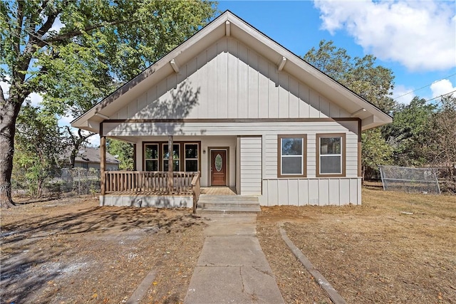 view of front of property with a porch