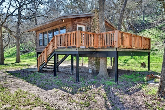 view of jungle gym featuring a deck