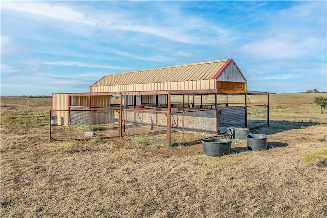 exterior space featuring a rural view