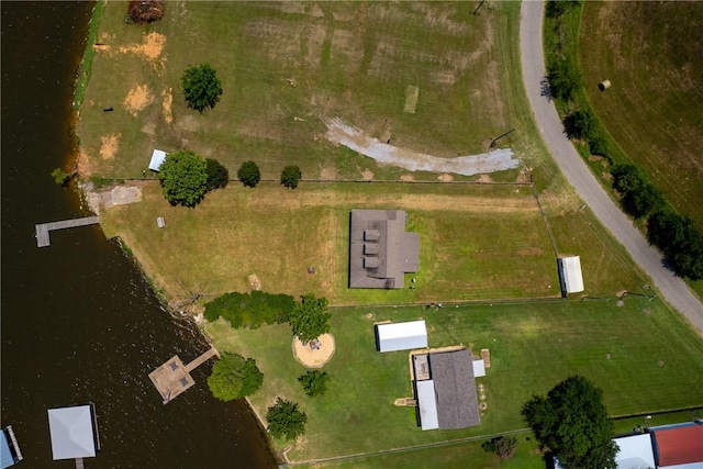 bird's eye view with a rural view