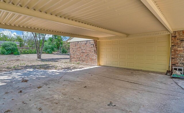 view of patio with a carport