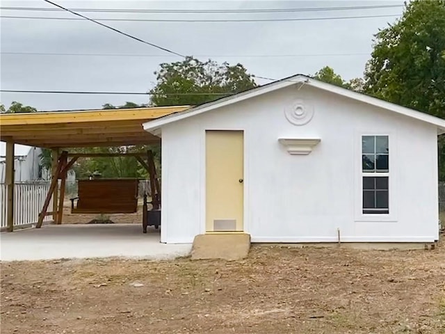 view of outdoor structure