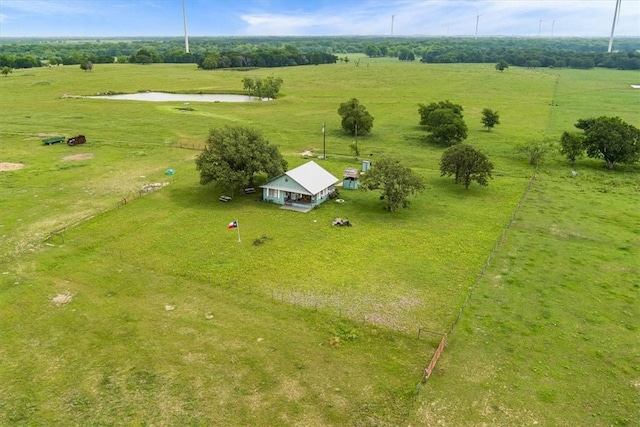 drone / aerial view featuring a rural view