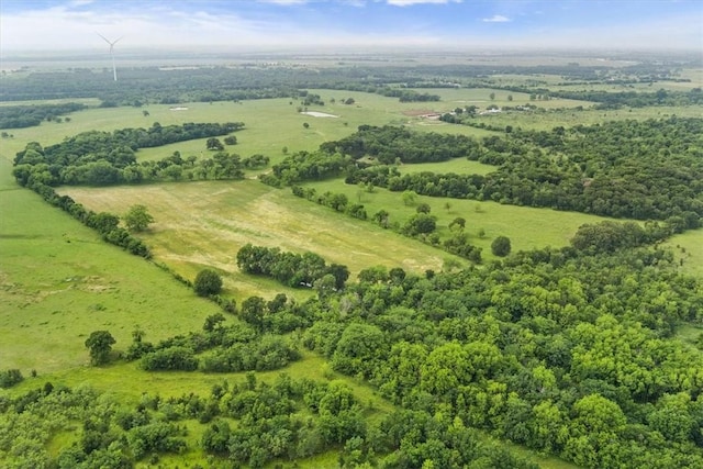 drone / aerial view featuring a rural view