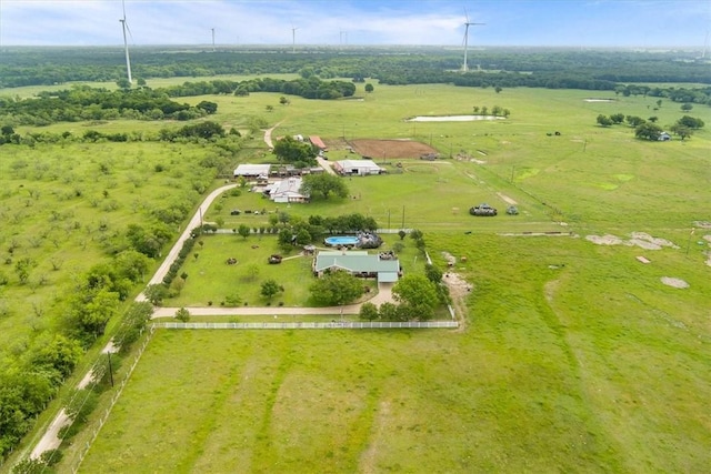 bird's eye view featuring a rural view