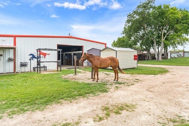 view of horse barn