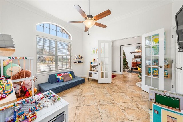 hall with crown molding and wood-type flooring