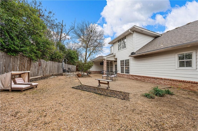 view of yard with a patio area