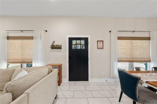 entrance foyer featuring a healthy amount of sunlight