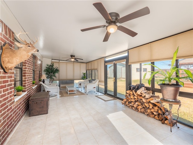 view of sunroom