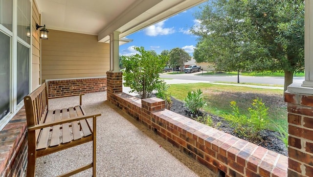 view of patio with a porch