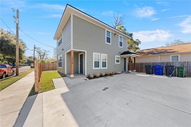 rear view of house with a patio area