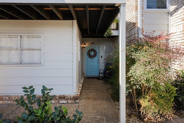 view of doorway to property