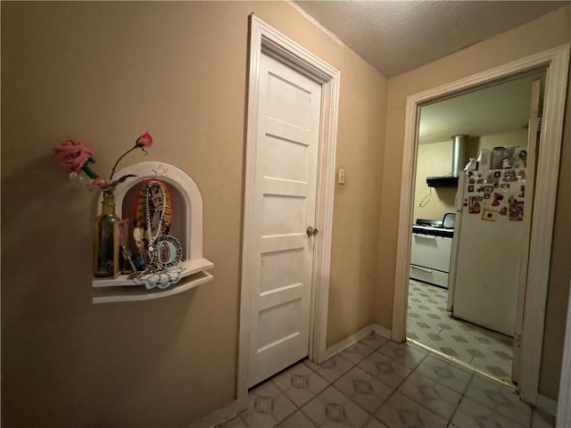 interior space with light tile patterned floors