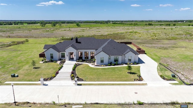 drone / aerial view featuring a rural view