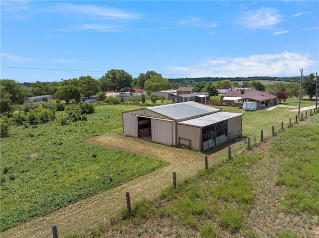 entry to storm shelter with an outbuilding