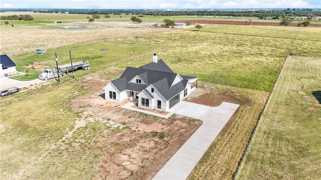 bird's eye view featuring a rural view