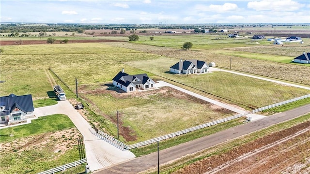 drone / aerial view featuring a rural view