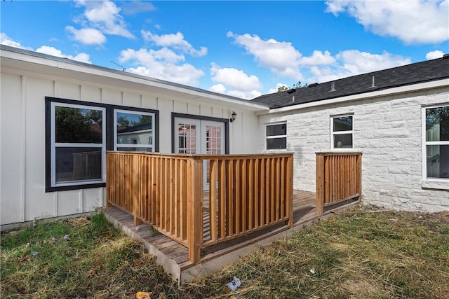 exterior space with a wooden deck