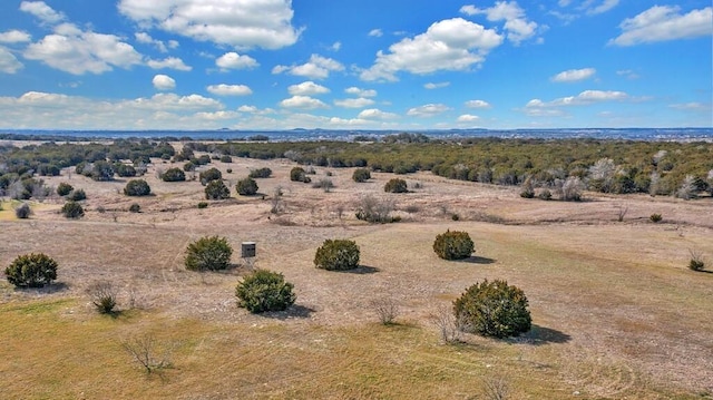 bird's eye view with a rural view