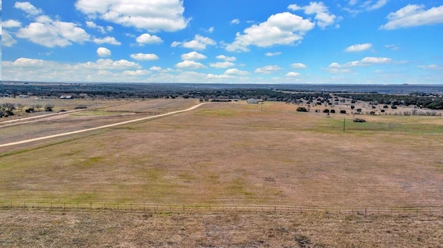 aerial view with a rural view